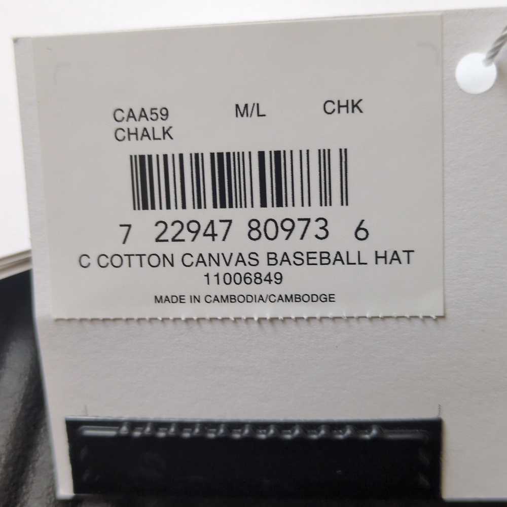 Coach White Brown Baseball Cotton Cap Hat Size M/L New! - Picture 5 of 5